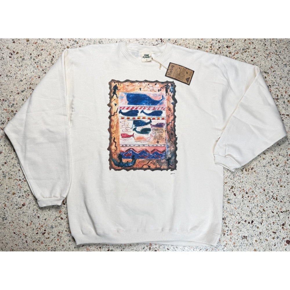 One Planet Primitive‎ Artist Marcie Ziv Long Sleeve Sweatshirt Size Large